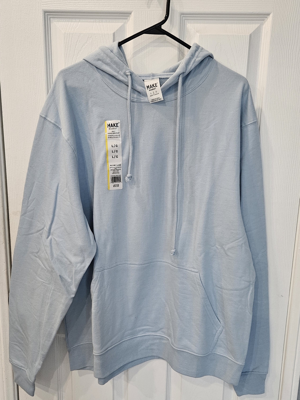 Make Market Men's Light Blue Hoodie Sweatshirt